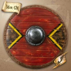 Bouclier De Thegn Rouge