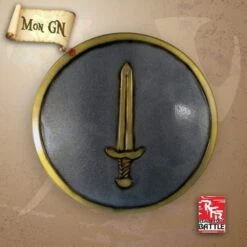 Bouclier Rond Motif Epée