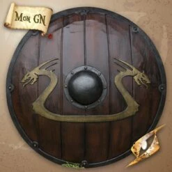 Bouclier Viking Dragon Bronze