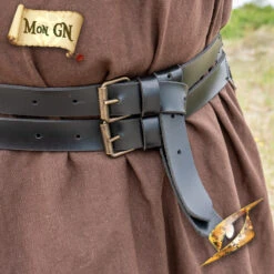 Double Ceinture En Faux Cuir